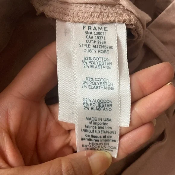 Frame Denim X Aerin Le Crop Mini Boot Dusty Rose Size 26 - Picture 7 of 9